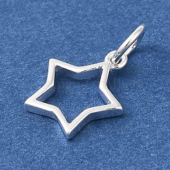 925 dije de contorno de estrella de plata esterlina&nbsp;STER-G043-02A-S