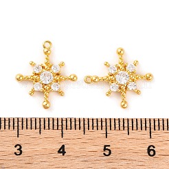 Латунные микропаве прозрачные подвески с фианитом&nbsp;KK-U017-10G-G