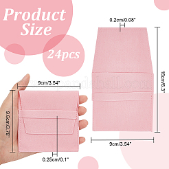 Бархатные мешочки с клапаном для украшений&nbsp;ABAG-WH0038-43G