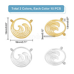 20 colgante de acero inoxidable 304 de 2 colores&nbsp;STAS-UN0044-38