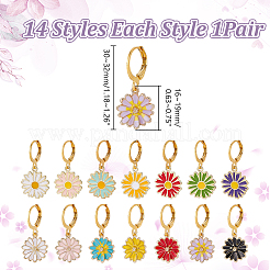 14 пара серег с застежкой-молнией на английском языке&nbsp;EJEW-AR00006