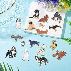 17 pz 17 stili in lega di ciondoli in smalto&nbsp;ENAM-TA0010-79