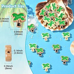 20 шт. 2-х цветные непрозрачные акриловые и эмалевые бусины&nbsp;OACR-CJ0002-57