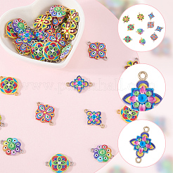 40 Stück 10 Stile 3D-gedruckte Verbindungsstück-Charms aus Legierung&nbsp;FIND-SC0022-83