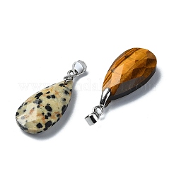 Ограненные подвески из смешанных натуральных и синтетических драгоценных камней&nbsp;G-P519-06P