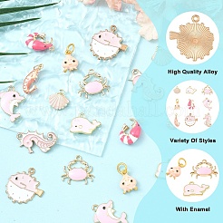 9шт 9 стиля подвески из сплава с эмалью&nbsp;ENAM-YW0008-11