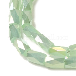 Стеклянные бусины с гальваническим покрытием &nbsp;GLAA-P068-AB07