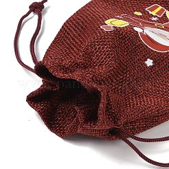 Sacs de rangement en tissu de jute sur le thème de Noël&nbsp;ABAG-F010-01B-05