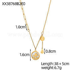 Ожерелья с подвеской в виде лошадки-качалки из нержавеющей стали 304&nbsp;STAS-OY007-64G
