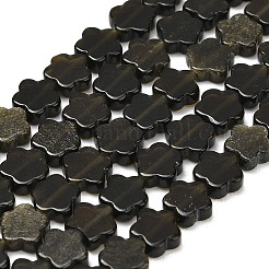 Natürliche goldenen Glanz Obsidian Perlen Stränge&nbsp;G-B138-C26-01