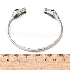 Браслеты-манжеты из нержавеющей стали 304 для женщин и мужчин&nbsp;BJEW-P386-01AS