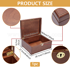 Cajas de madera para guardar baratijas&nbsp;CON-WH0107-128