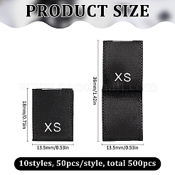 500 шт. 10 стиля полиэстеровых этикеток для одежды&nbsp;FIND-BC0014-07A