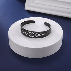 Браслеты-манжеты из нержавеющей стали 304 с выемкой в виде ведьминого узла для женщин&nbsp;FS-WG44EC4-03