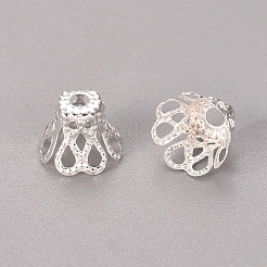 Chapeaux de perles en filigrane de cloche de fer plaqué&nbsp;IFIN-S696-46S-1