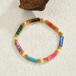 Цветные браслеты из смешанных камней и бусин в стиле бохо для женщин&nbsp;AC6424