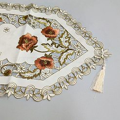 Nappes en polyester brodées de motifs de fleurs&nbsp;AJEW-WH0471-115