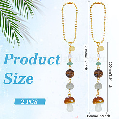 2 шт. подвесные украшения из сплава солнца и стекла&nbsp;AJEW-ME0001-52A