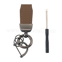 Porte-clés en cuir pu&nbsp;KEYC-TADJ0009-03B-04