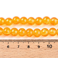 Прозрачный хрустят нити стеклянной бусины&nbsp;GLAA-T025-8mm-02J