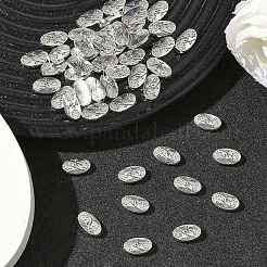 Овальная с цветком тибетском стиле сплава бисером&nbsp;TIBEB-1199-AS-LF