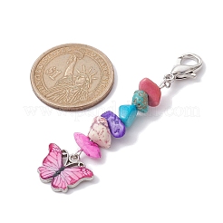 Подвеска в форме бабочки из сплава эмали&nbsp;HJEW-JM01591