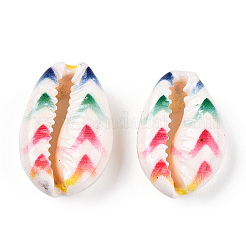Perle di conchiglia stampate di ciprea&nbsp;SSHEL-ZX006-07C