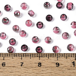 Perles de rocaille en verre de couleurs intérieures transparentes&nbsp;SEED-T007-19A-02