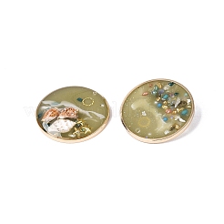 Anhänger aus Messing und Epoxidharz&nbsp;KK-Q082-04KCG-02