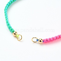 Fabrication de bracelet de perles tressées en fil de nylon réglable&nbsp;AJEW-JB00792