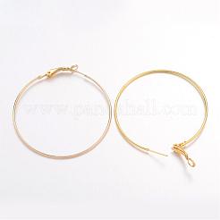 Pendientes de aro de joyería de hierro&nbsp;IFIN-C045-49x1-G