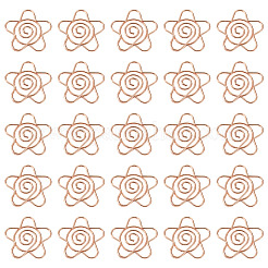 Clips de papel de hierro con forma de flor&nbsp;AJEW-TAC0006-32RG