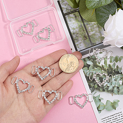 8 шт. латунное украшение для обуви из хрустальных страз&nbsp;FIND-HY0004-89G