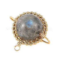 Pendentifs enveloppés de fil de cuivre de labradorite naturelle&nbsp;PALLOY-TA00426-04