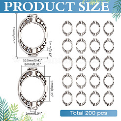 200 шт. овальная рамка из сплава в тибетском стиле&nbsp;TIBE-ME0001-12