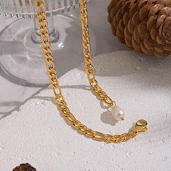 Минималистичные цепочки-лариаты «фигаро» из нержавеющей стали 304.&nbsp;CT6652