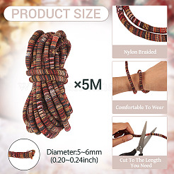 Круглые шнуры из нейлона в этническом стиле длиной 5 м&nbsp;OCOR-TA0003-21D