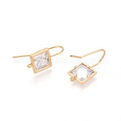 Латунные крючки для серьги из чистого циркония&nbsp;LS-KK-N267-36G
