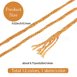 6-слойная полиэфирная нить для вышивания&nbsp;OCOR-WH20074-01A-04