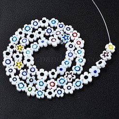 Millefiori a mano fili di perline di vetro&nbsp;LAMP-J035-8mm-38
