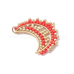 Подвески в виде луны из стеклянных бусин&nbsp;PALLOY-MZ01032-01