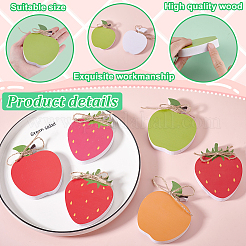 6шт деревянные фигурки фруктов&nbsp;AJEW-GA00022