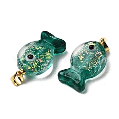 Pendentifs en verre soufflé dichroïque faits à la main&nbsp;X2-DICH-G001-01G-05