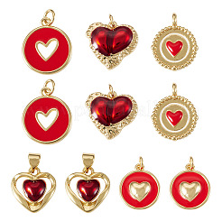 10 pendentif en laiton émaillé&nbsp;KK-TA0008-88