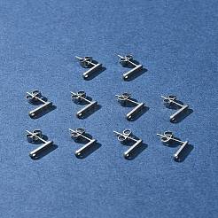 10 шт. фурнитура для сережек-гвоздиков из нержавеющей стали 201 с отверстием&nbsp;EJEW-FS0001-14D