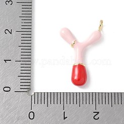 Pendentifs d'émail en laiton &nbsp;KK-E093-03G-Y-02