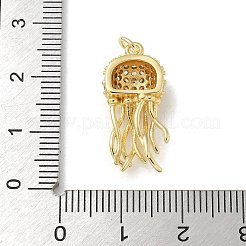 Латунные микропаве прозрачные подвески с фианитом&nbsp;LS-KK-U046-02G-03