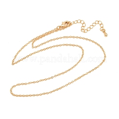 Collares de cadena de cable de latón de 1.7 mm para mujer&nbsp;NJEW-Q351-03G
