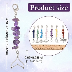 7 шт. подвеска из натурального драгоценного камня&nbsp;HJEW-YW00105