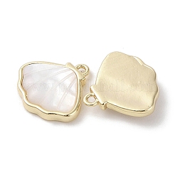 Muschelanhänger aus Messing mit Pavé-Fassung&nbsp;X-KK-G491-41G